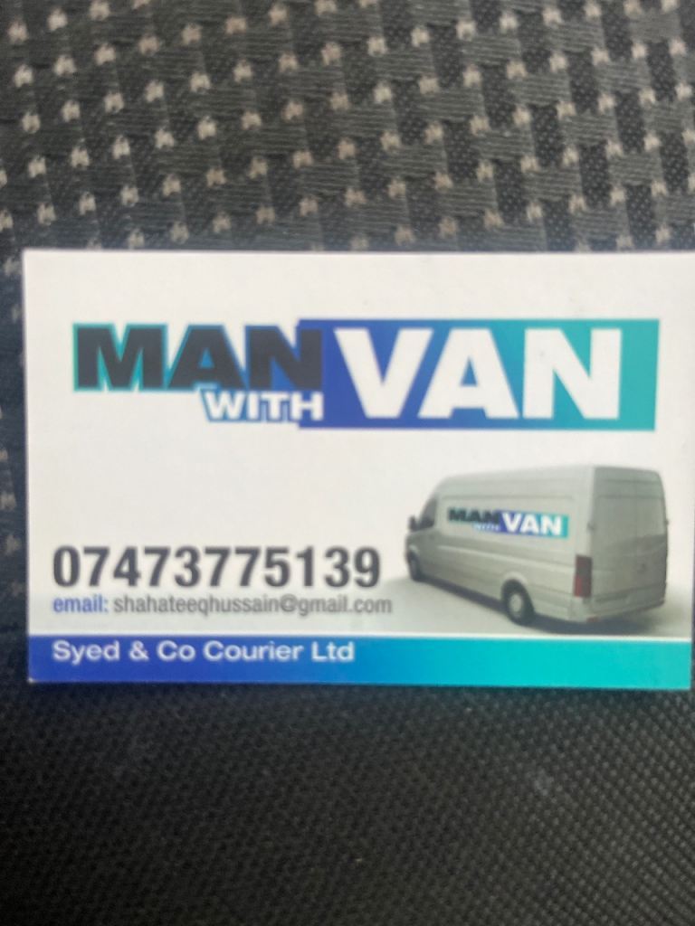man with van delivery service van hire rental 07–473775139 