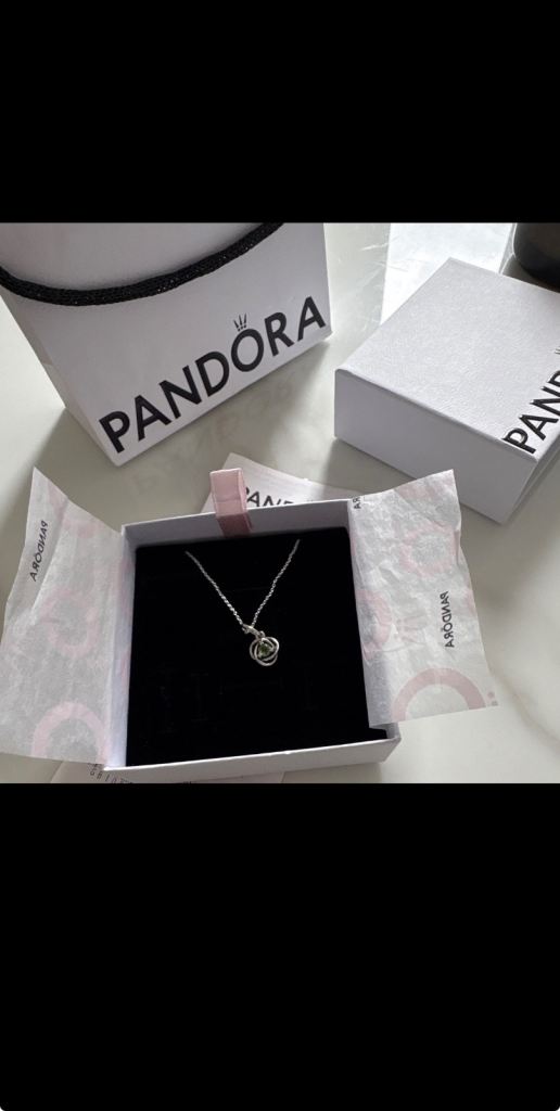 New Pandora Silver Necklace with Gift Receipt