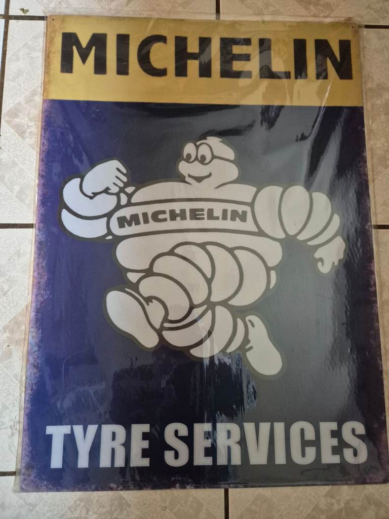 Vintage style Michelin tyre service metal sign 