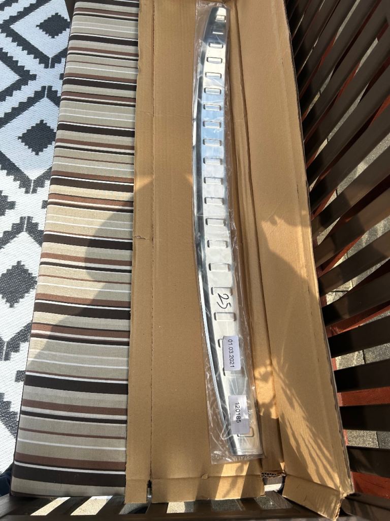 Chrome rear bumper protector 
