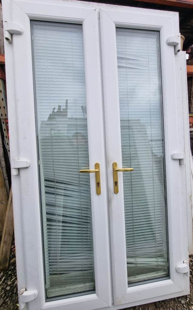 Used White UPVC French Door Patio Door 1240mm W x 2205mm H