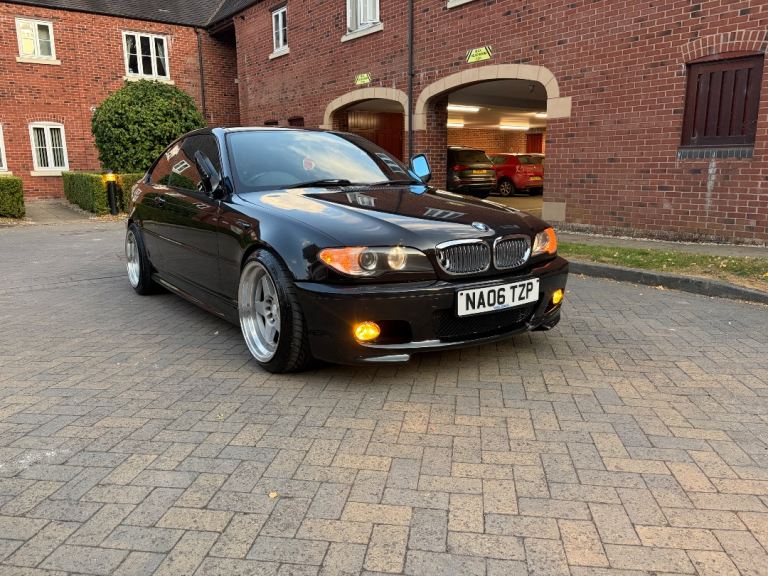 Bmw 320cd 2.0d black coupe lowered japan racing alloys 