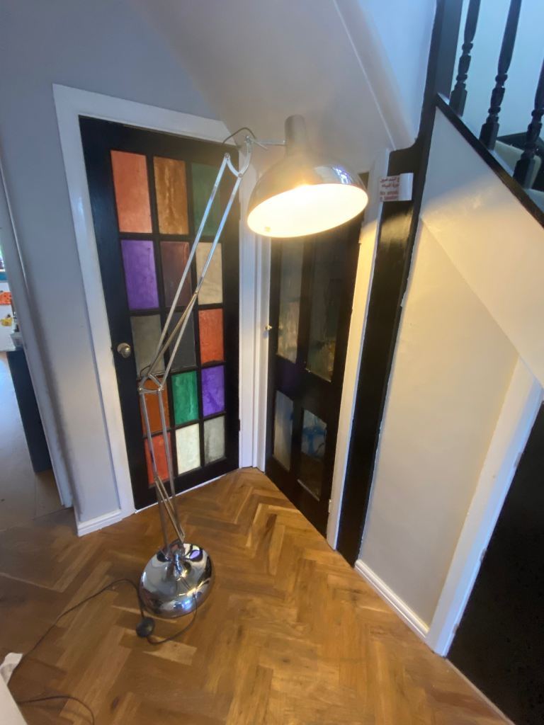 image for Chrome Floor Lamp – Adjustable Arm 