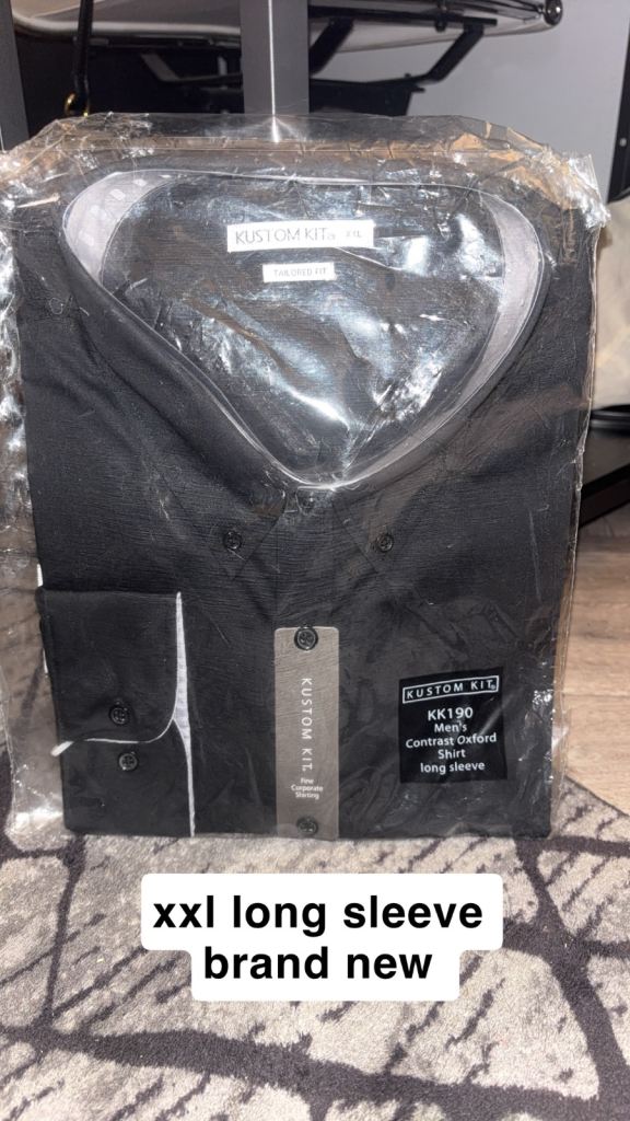KUSTOM KIT KK190 Men's Black Long Sleeve Shirt XXL – Brand New