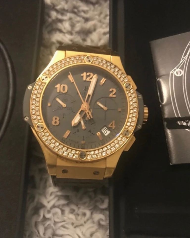 Hublot Big Bang Rose Gold Diamond Set Bezel 