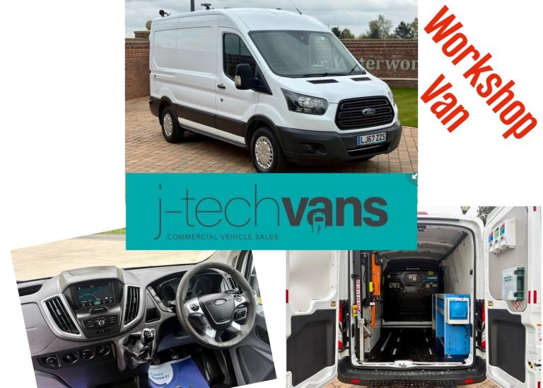 2017 Ford Transit 2.0 TDCi 130ps L2 H2 Van ***Utility / Fitters Workshop Van*** PANEL VAN Diesel ...