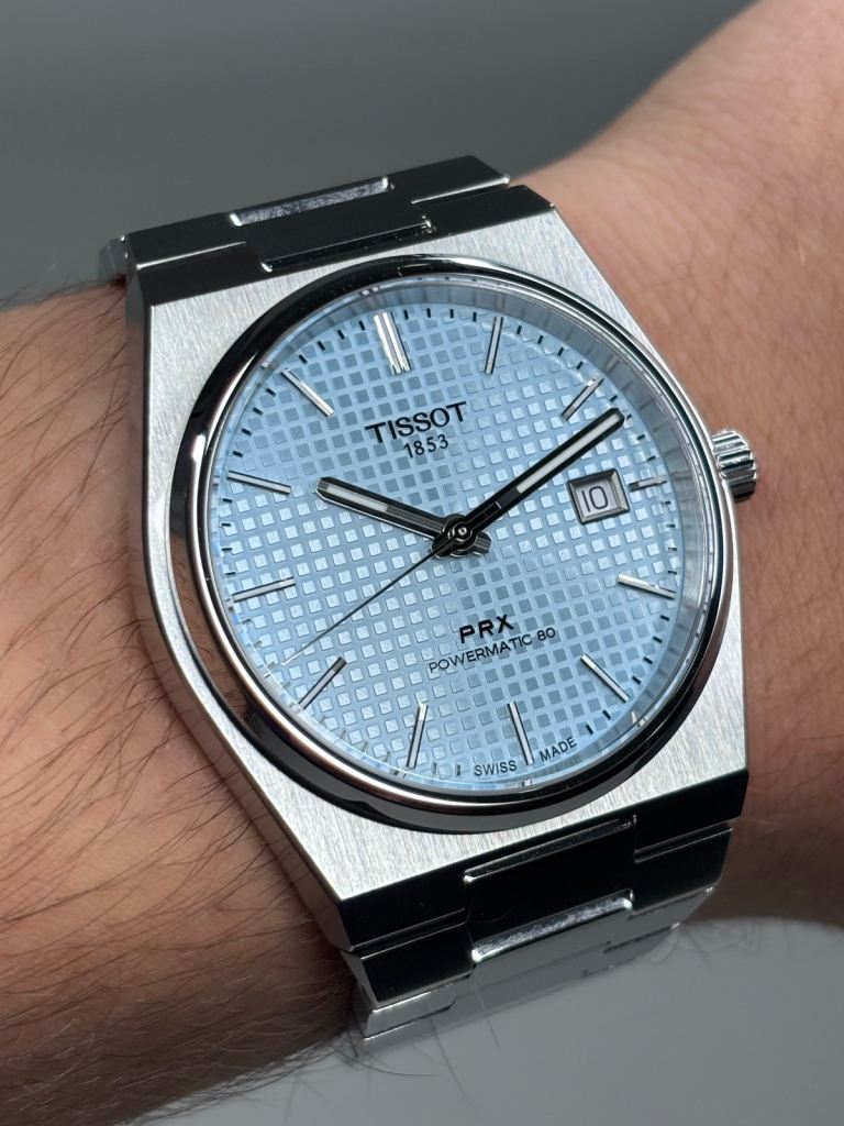 image for Tissot PRX Powermatic 80 Ice Blue 40mm Men’s Watch - Full Set