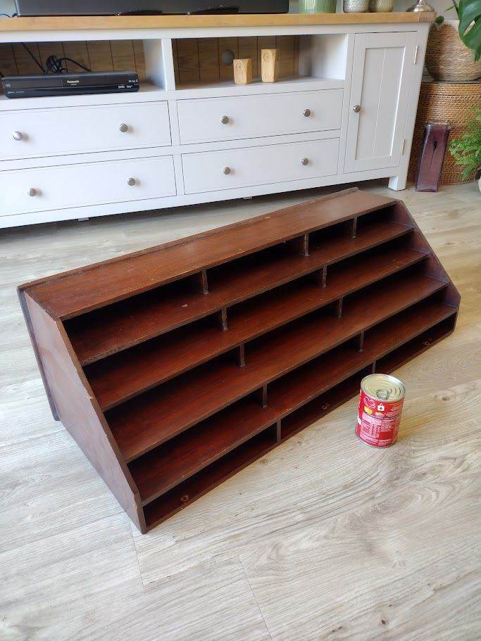Vintage wooden letter / paper rack