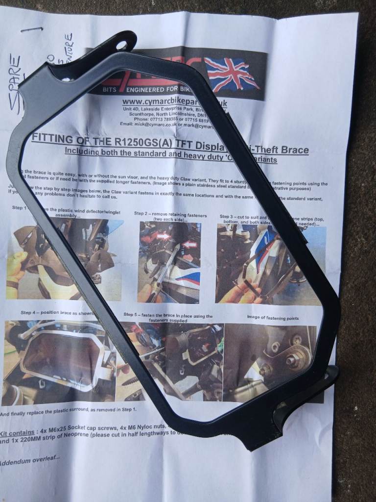 Bmw 1250 gs adventure  TFT SCREEN BRACE 