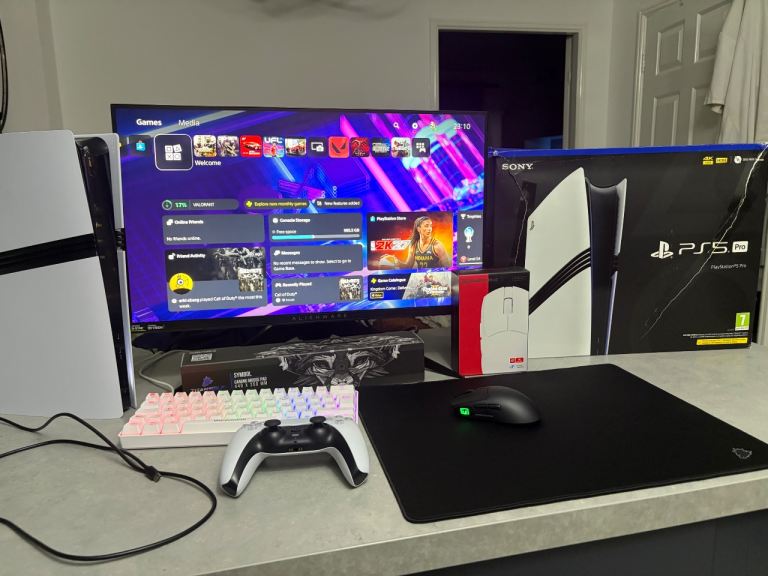 Sony PS5 Pro 2TB Gaming Bundle with Alienware Monitor & Peripherals
