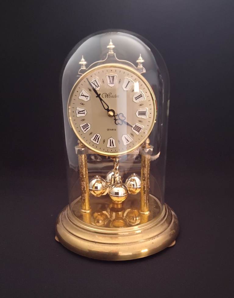 Vintage Westclox Anniversary Clock - Glass Dome - Spares or Repair