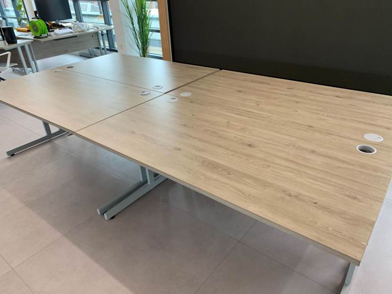 20 Gladstone Grey Oak Cantilever Desks - Dismantled / Excellent Condition £35 each