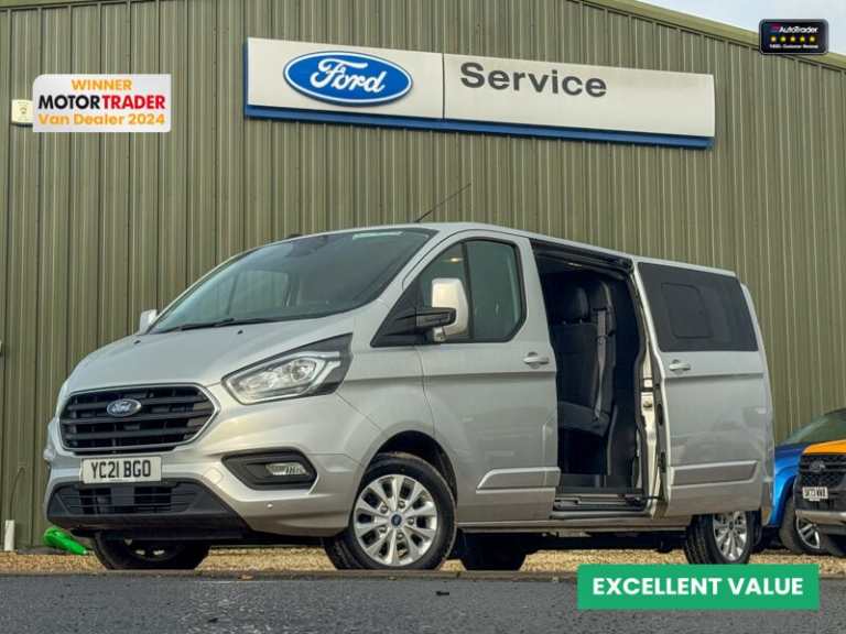2021 Ford Transit Custom 2.0 EcoBlue 130ps Low Roof D/Cab Limited Van PANEL VAN DIESEL Manual