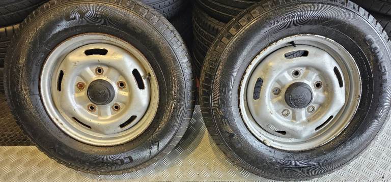 Ford Transit 16 steel wheels + 2 x tyres 215 75 R 16 C Constancy LY