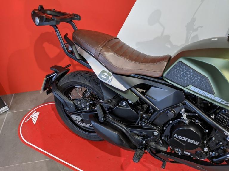 2024 MOTO MORINI SEIEMEZZO SCR 650 SCRAMBLER GREEN METALLIC LOW MILE SUPERB COND