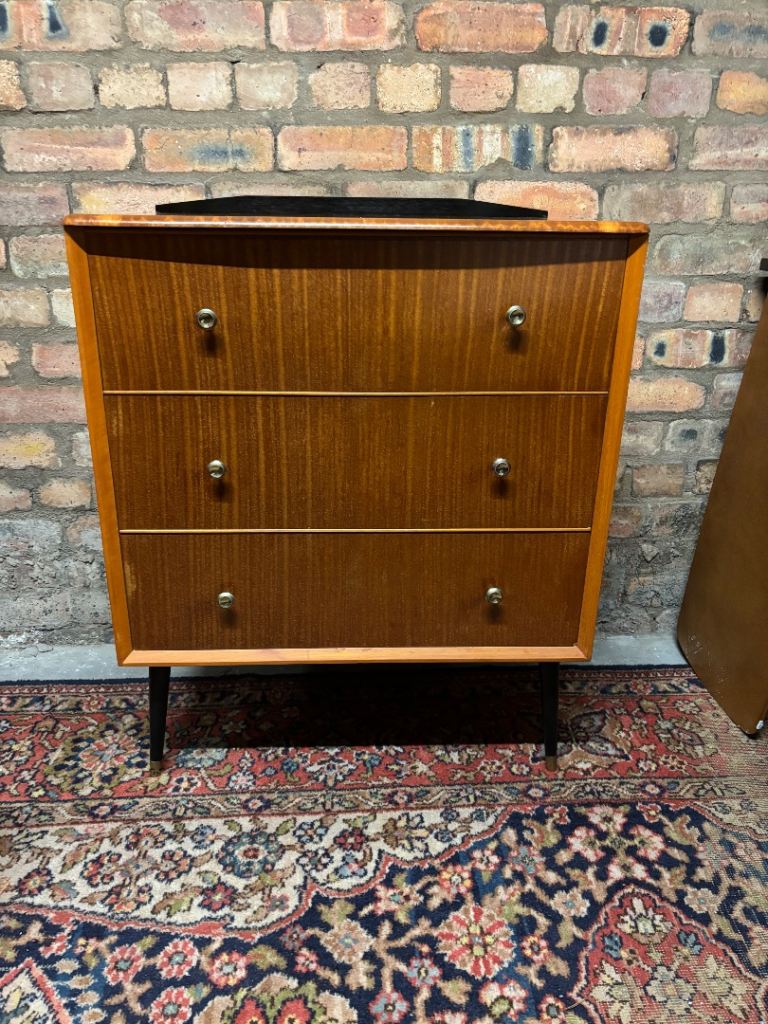 Vintage Mid Century Teak Chest of Drawers 