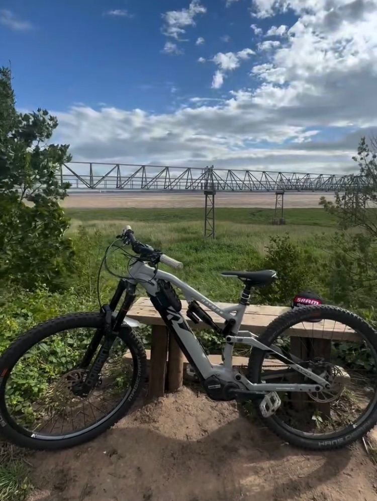 Grey Electric Mountain Bike – Fair Condition