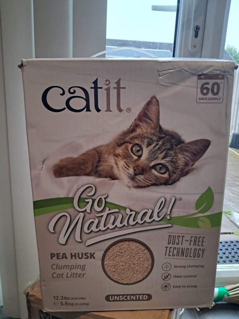 2 x Catit Go Natural Unscented Pea Husk Clumping Cat Litter, Deodorising