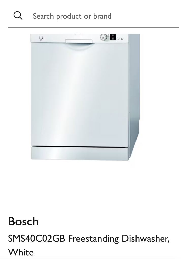 Bosch SMS40C02GB Dishwasher for sale 