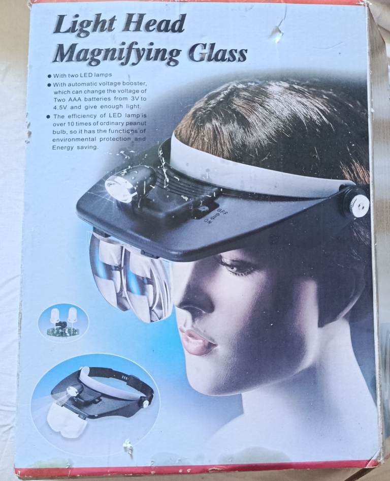 Hands free magnifying head lamp 
