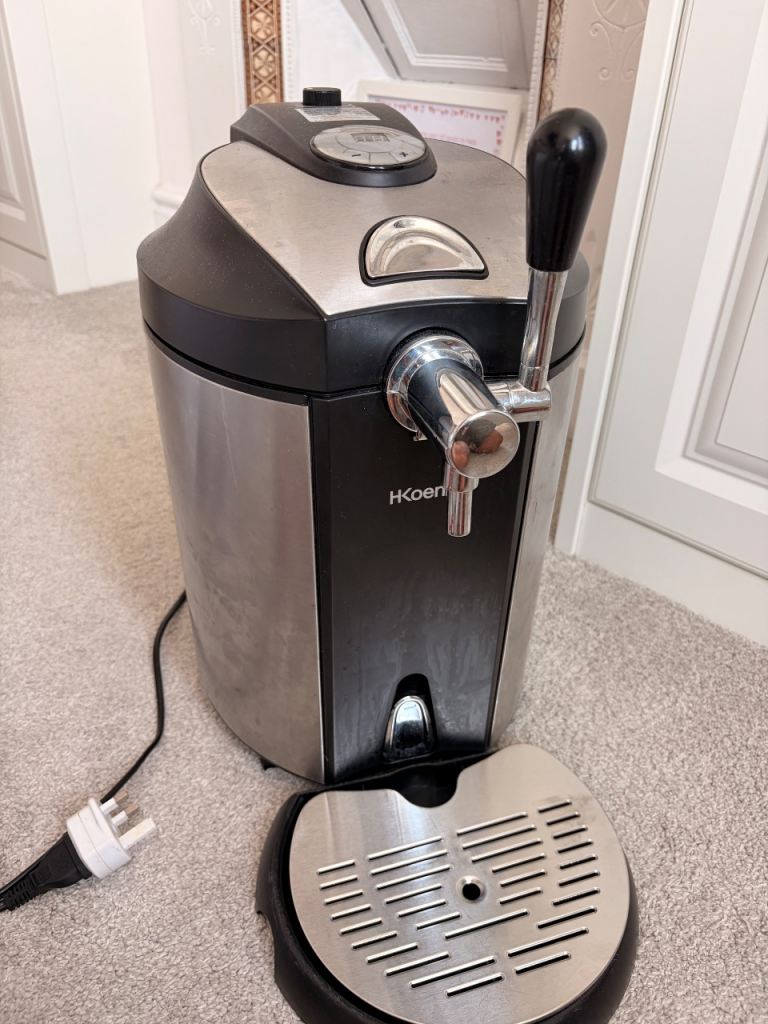 Koenig Beer Dispenser – Silver & Black, Good Condition