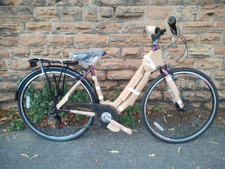 New Dawes Sahara Low Step Ladies Commuter Hybrid Bike – Plum - RRP £395