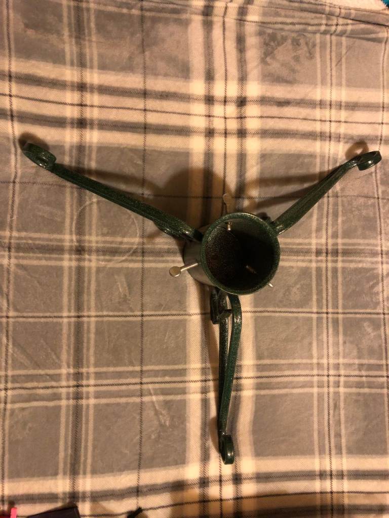 Metal Tree Stand For Real Christmas Tree Decorative Green