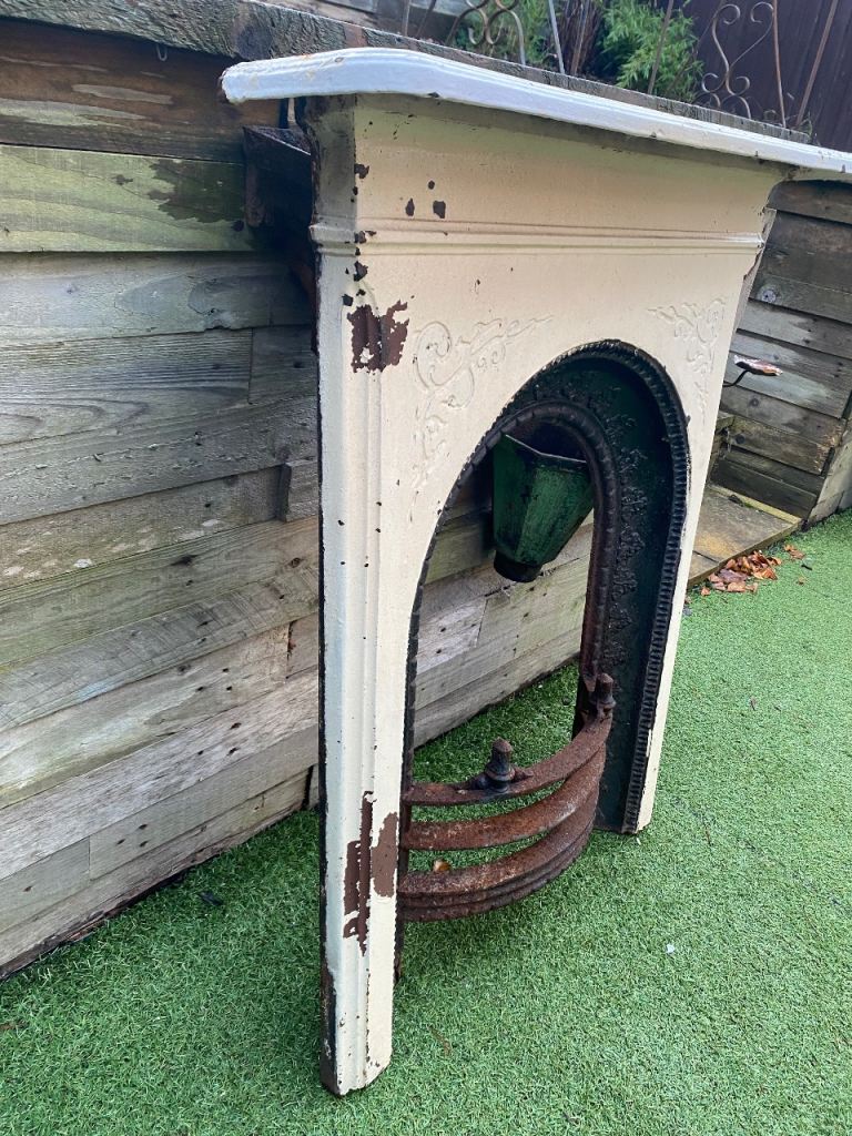 Cast iron Victorian fireplace 
