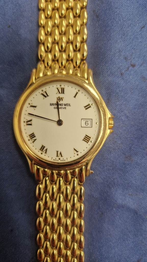 Raymond weil 18 carat gold plated 