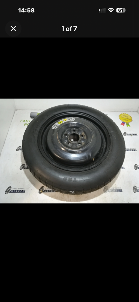 Nissan leaf 2010-2018 space saver wheel 