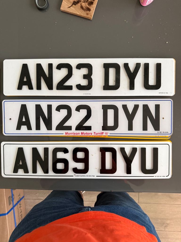 Private plates for Andy 69 22  23 