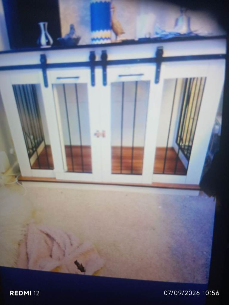 New dog cage and bar or work top