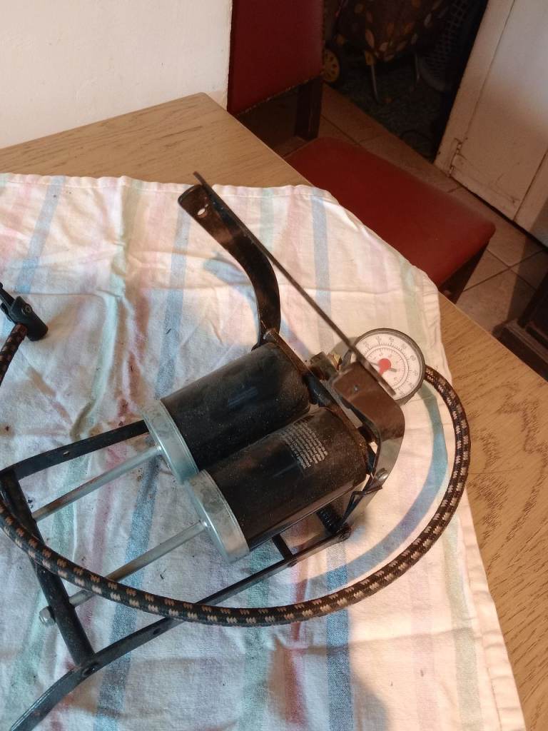 Good Old-Fashioned Foot Pump with Pressure Gauge