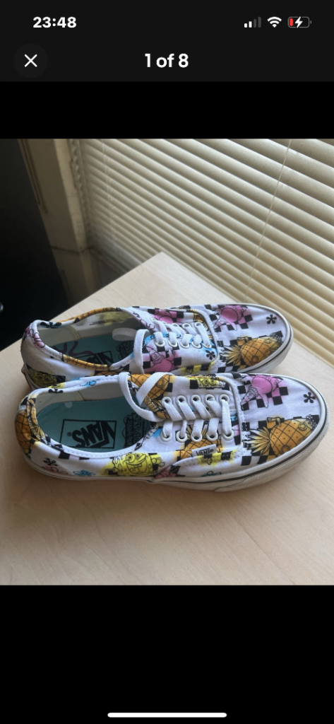 Vans SpongeBob size 7.5 unisex 