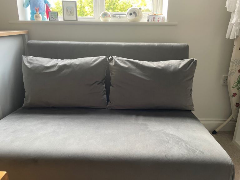 Sofa Bed Metallic Grey Alexa