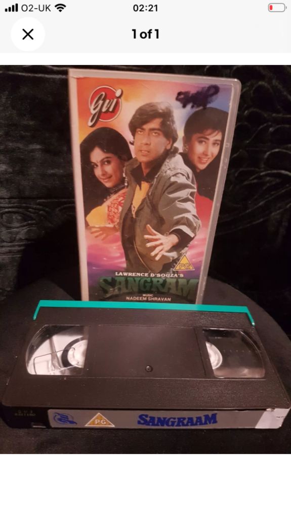 Sangram (1993) Romance/Drama Hindi Vhs Film 