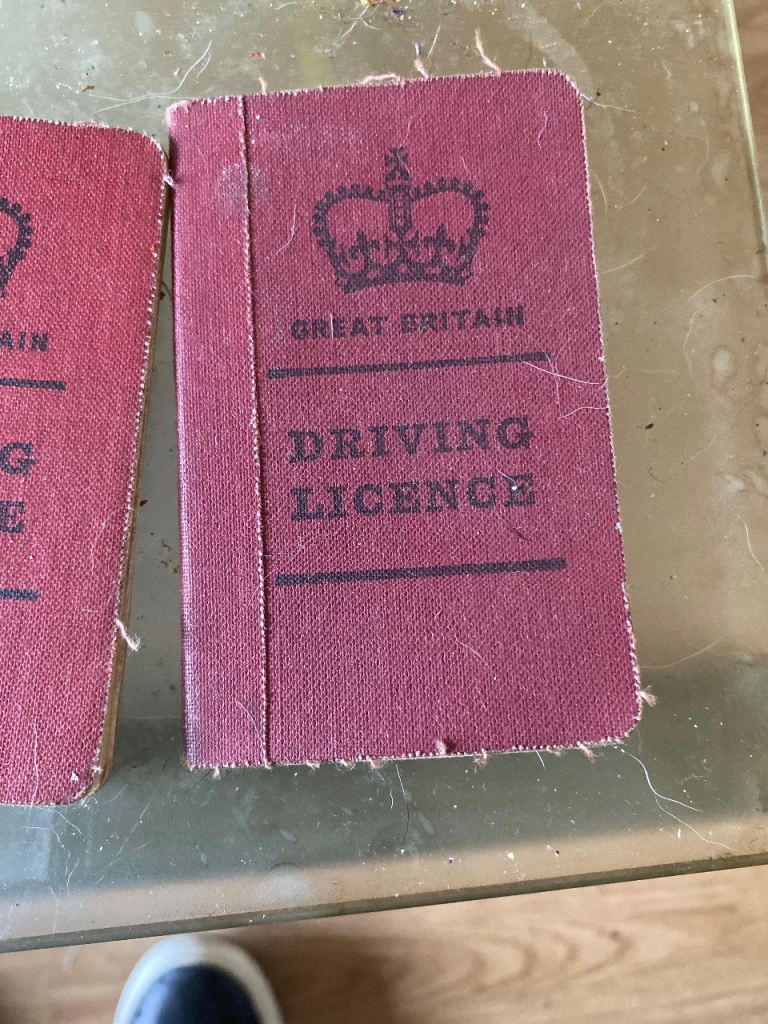 Vintage Great Britain Driving Licences – Pair, Fair Condition