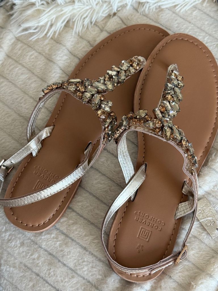 T Strap Leather Sandals 
