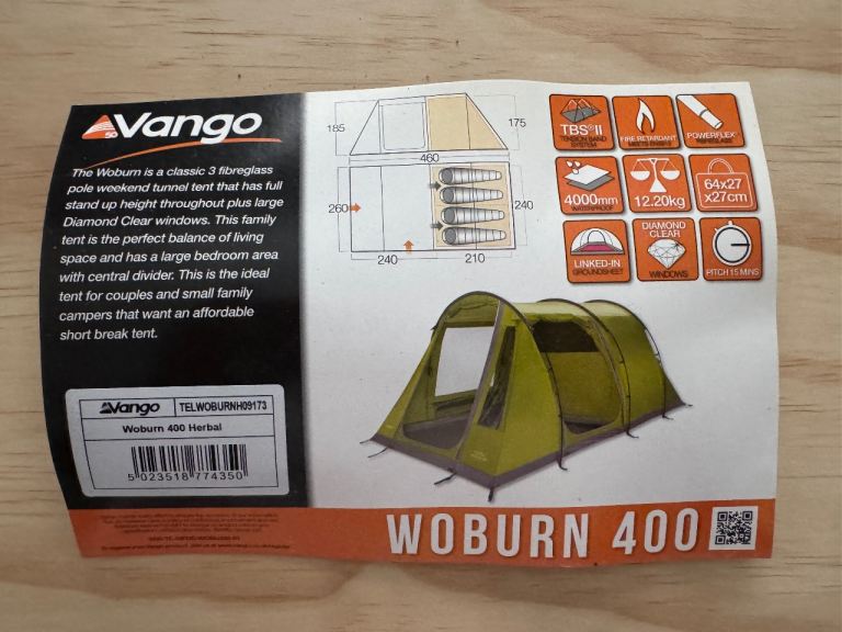 Brand New Vango 400 Tent