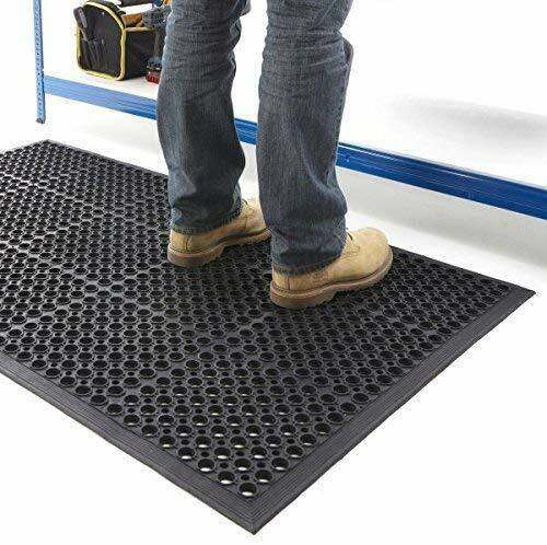 Non-Slip Anti-Fatigue Rubber Indoor & Outdoor Door Entrance / Industrial Kitchen Mat