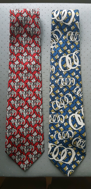 Original Audi mens Silk Ties made in England