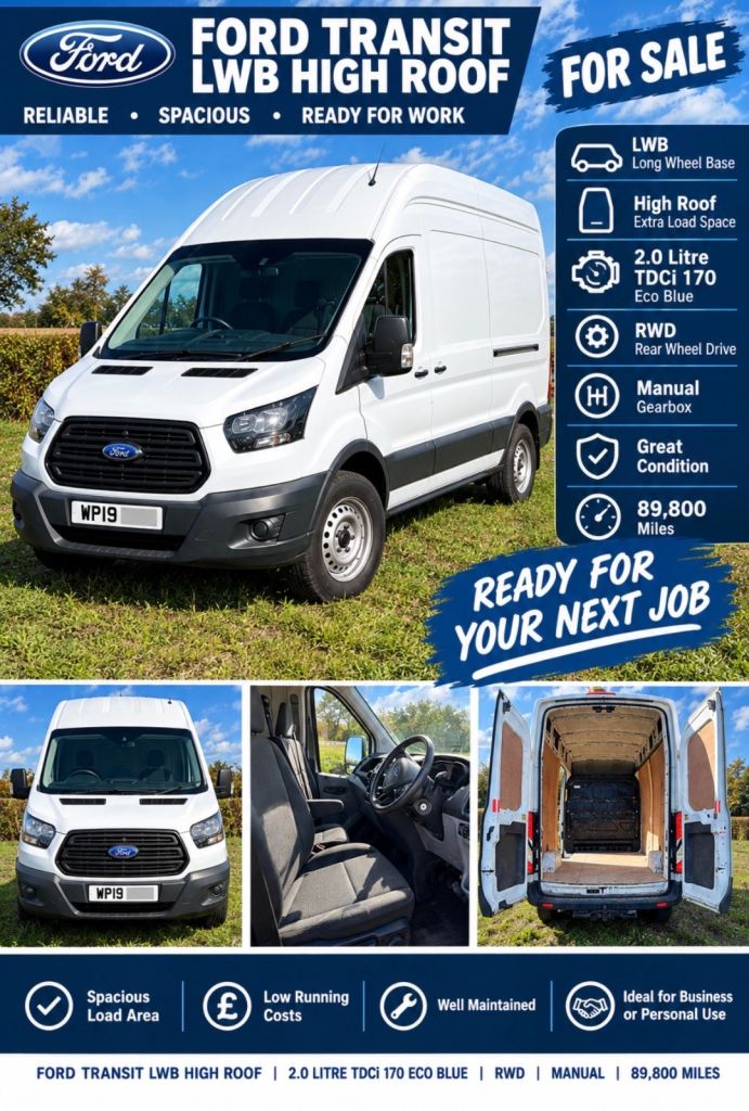Ford, TRANSIT, Panel Van, 2019, Manual, 1996 (cc)