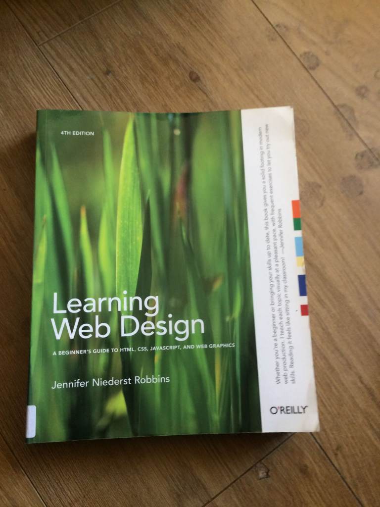 Learning Web design, beginners guide to  everything you need to know, illustrated book
