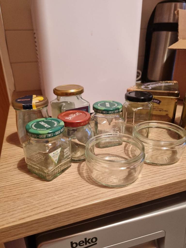 Selection of Empty Glass Jars and Small Tins – Good Condition