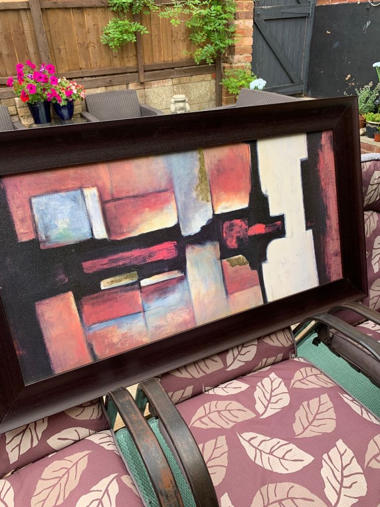 Abstract Framed Painting – Good Condition