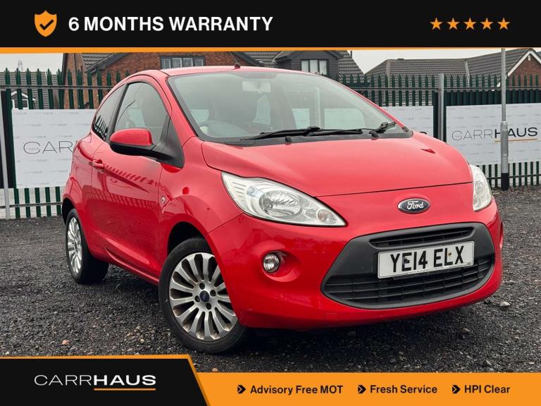 2014 Ford Ka 1.2 Ka Zetec 3dr Hatchback Petrol Manual