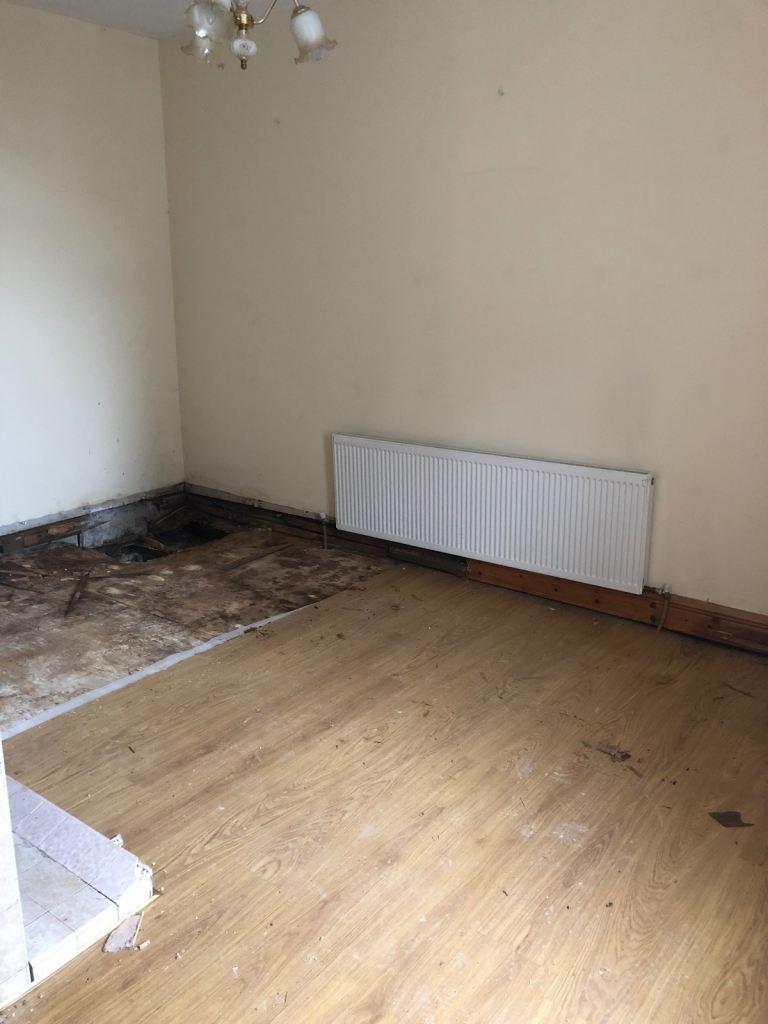 Beige  laminate floor planks