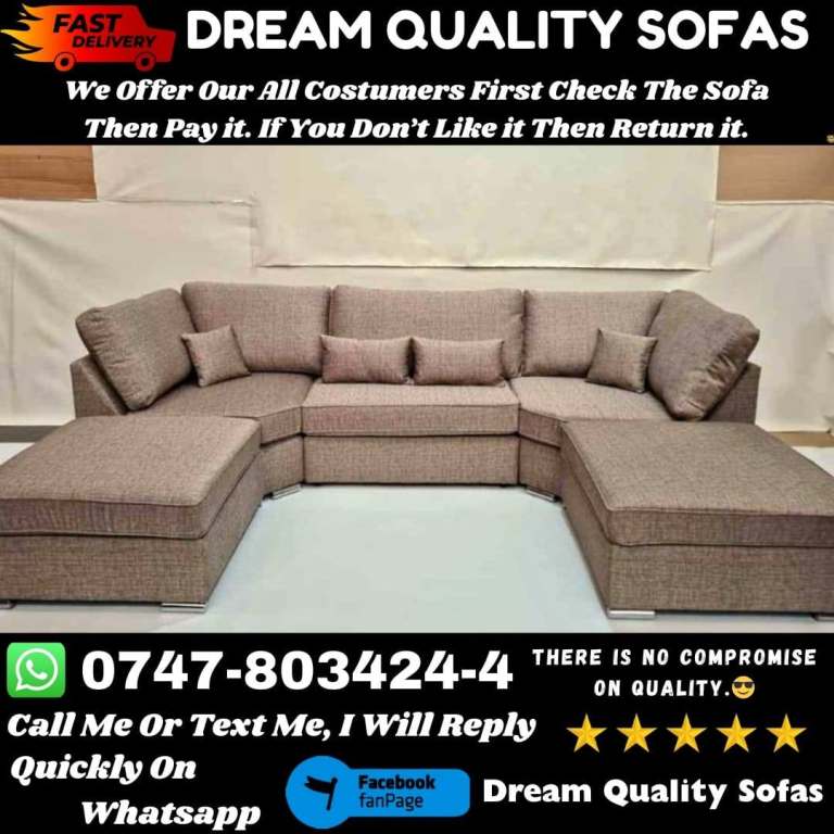 U-Shape Corner or 3+2 Sofa Sale – Luxury Seating, Smart Choice
