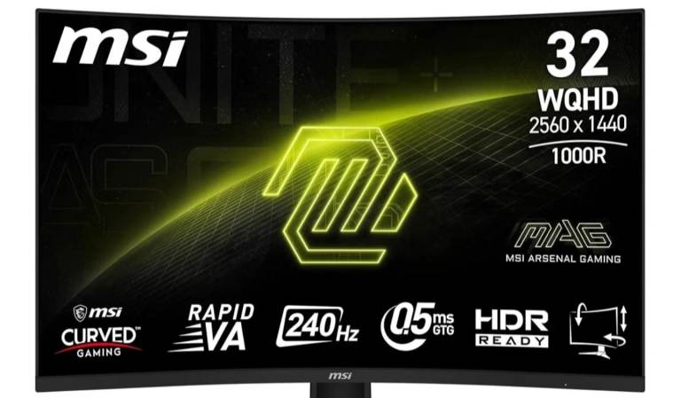 MSI MAG 325CQRXF E2 32" WQHD 240Hz Curved Gaming Monitor