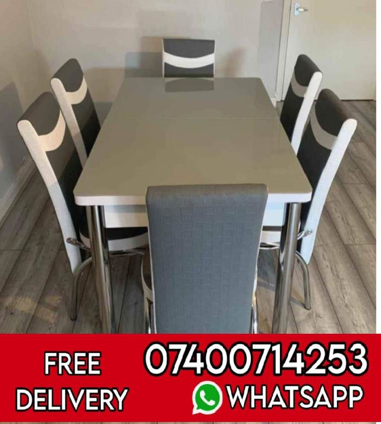 🍽️ Huge Sale — Stylish Marble‑Effect Dining Table Set + Velvet 6 Chairs 🍽️  